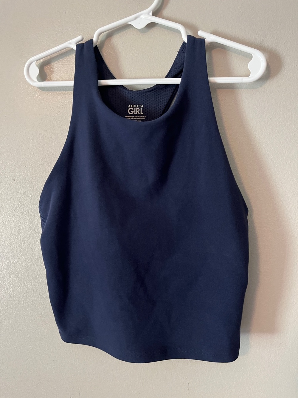 New! Athleta Girl Long Distance Bra Blue Size M 8-10
